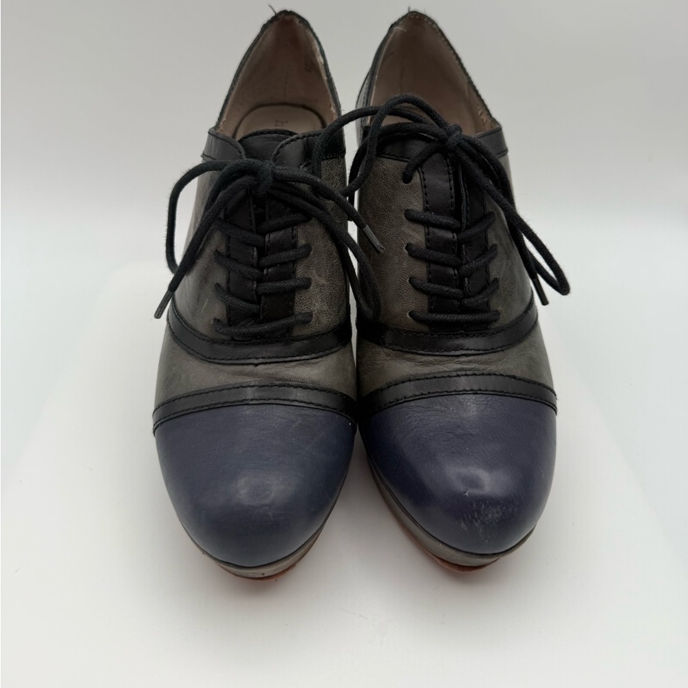 Platform Blk/Gray/Blue Oxford shoes